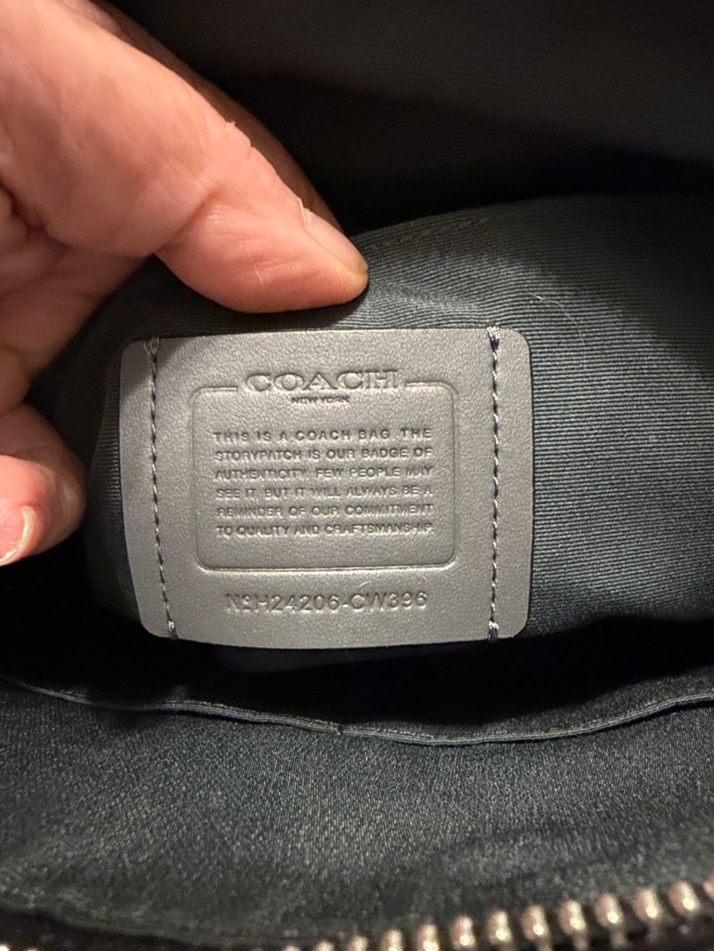 Coach Black & Gray Signature Tote - Picture 3 of 5